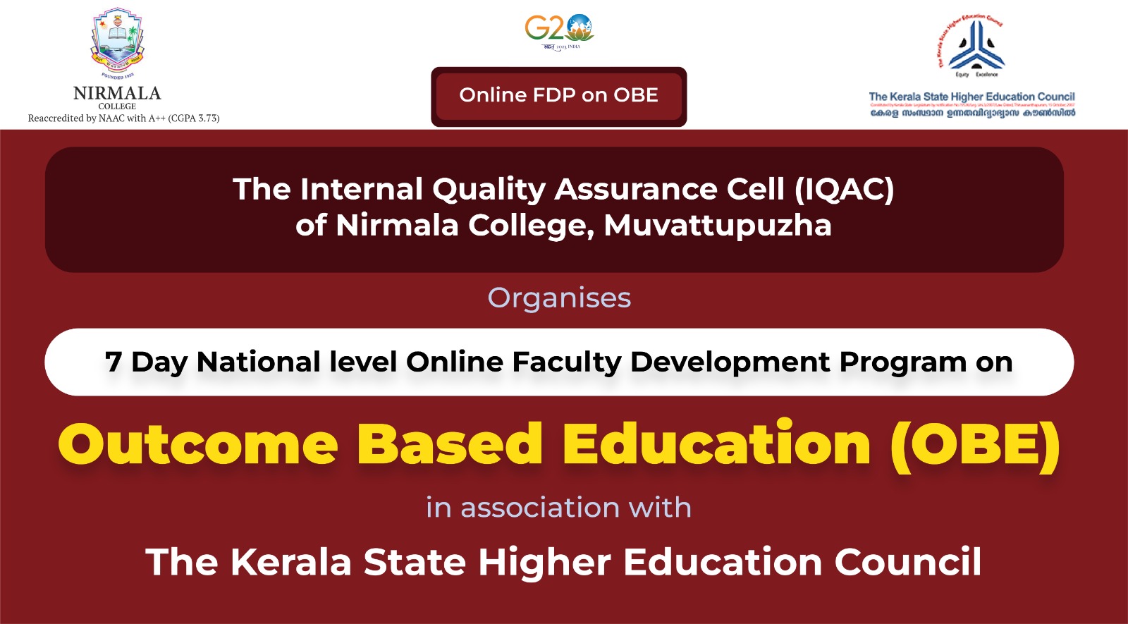 FDP on OBE at Nirmala College