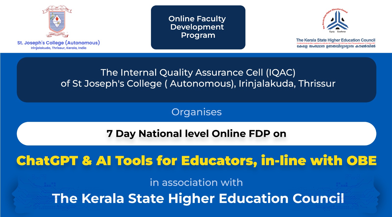 National Level FDP on ChatGPT & AI Tools for Educators,